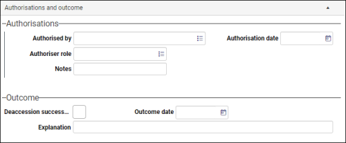 Authorisations and outcomes